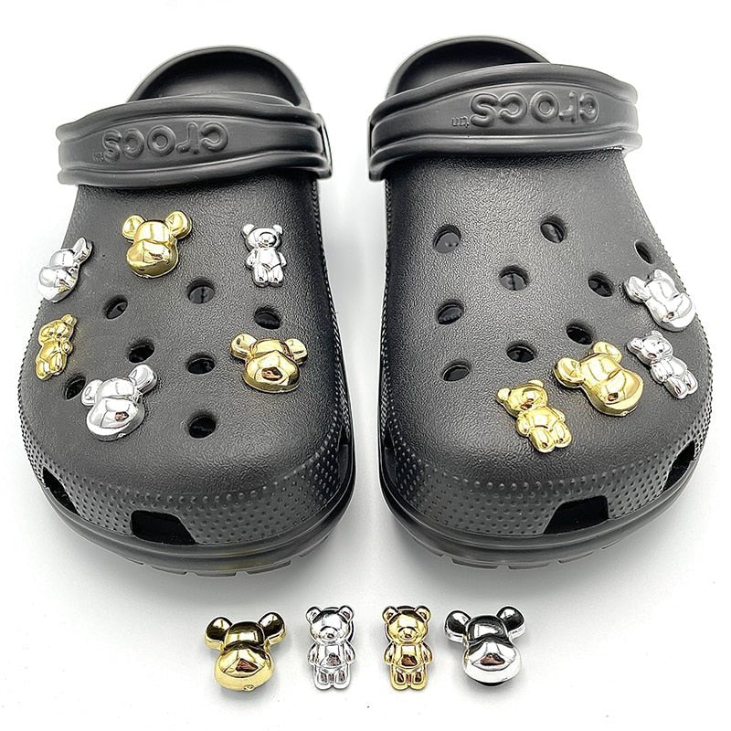 Golden & Silver Coloured Bear Charms - #shop_nam#