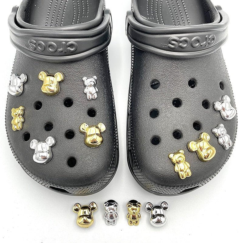 Golden & Silver Coloured Bear Charms - #shop_nam#