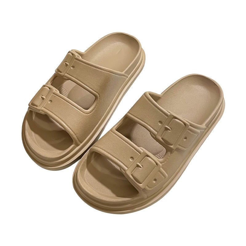 Imprint Buckle Sandal Slides - #shop_nam#0SliidzSliidz1005005209832646-coffeese-36-37