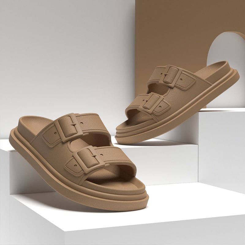 Imprint Buckle Sandal Slides - #shop_nam#0SliidzSliidz