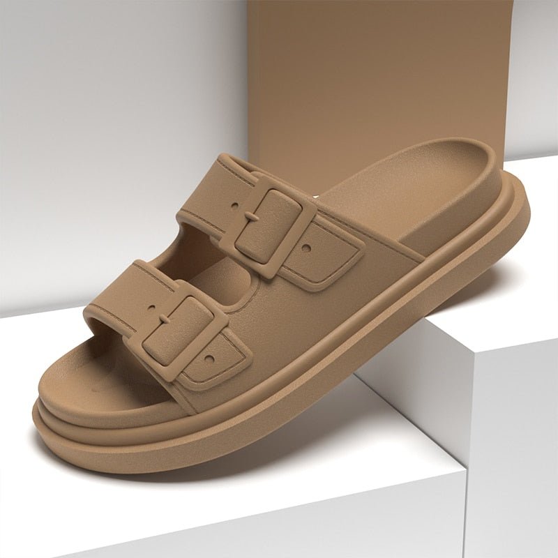 Imprint Buckle Sandal Slides - #shop_nam#0SliidzSliidz