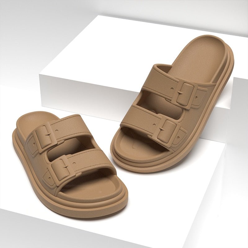 Imprint Buckle Sandal Slides - #shop_nam#0SliidzSliidz