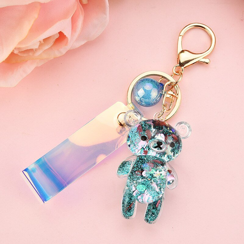 Liquid Glitter Bear Keyring - #shop_nam#