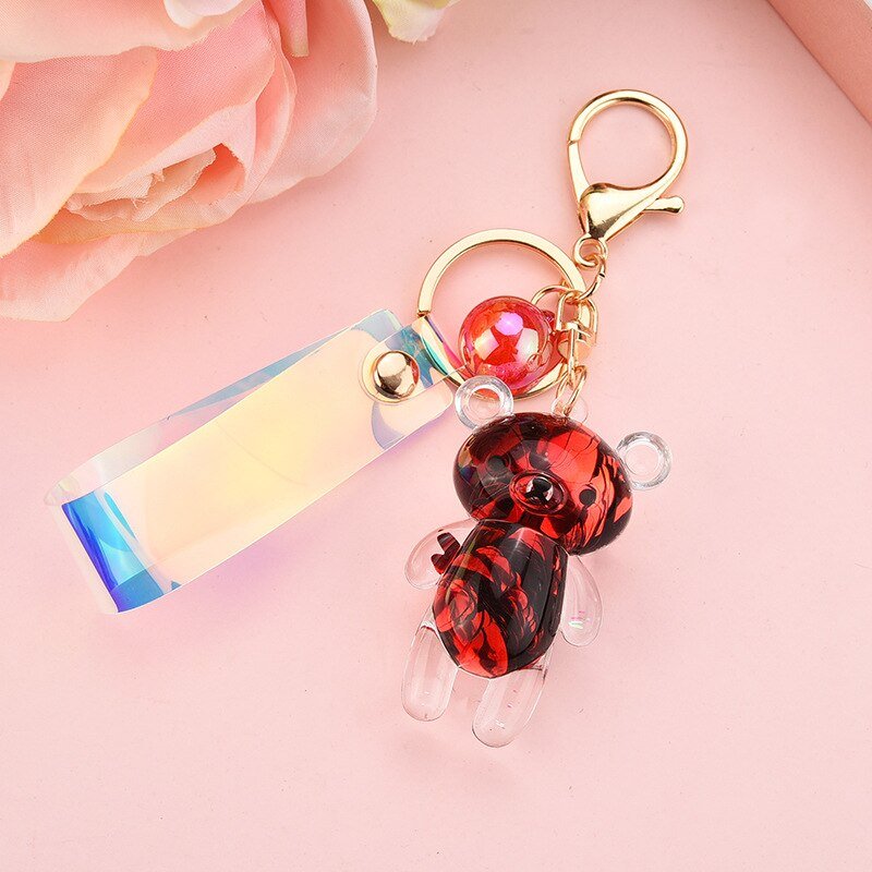 Liquid Glitter Bear Keyring - #shop_nam#