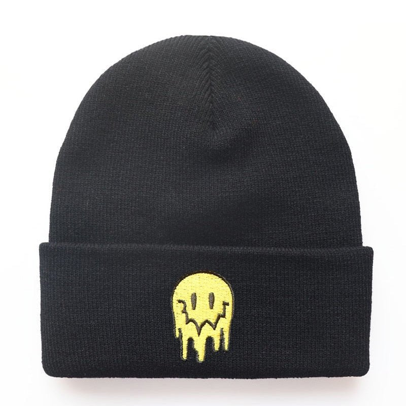 Melting Smiley Face Beanie - #shop_nam#