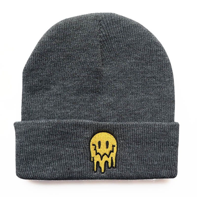 Melting Smiley Face Beanie - #shop_nam#