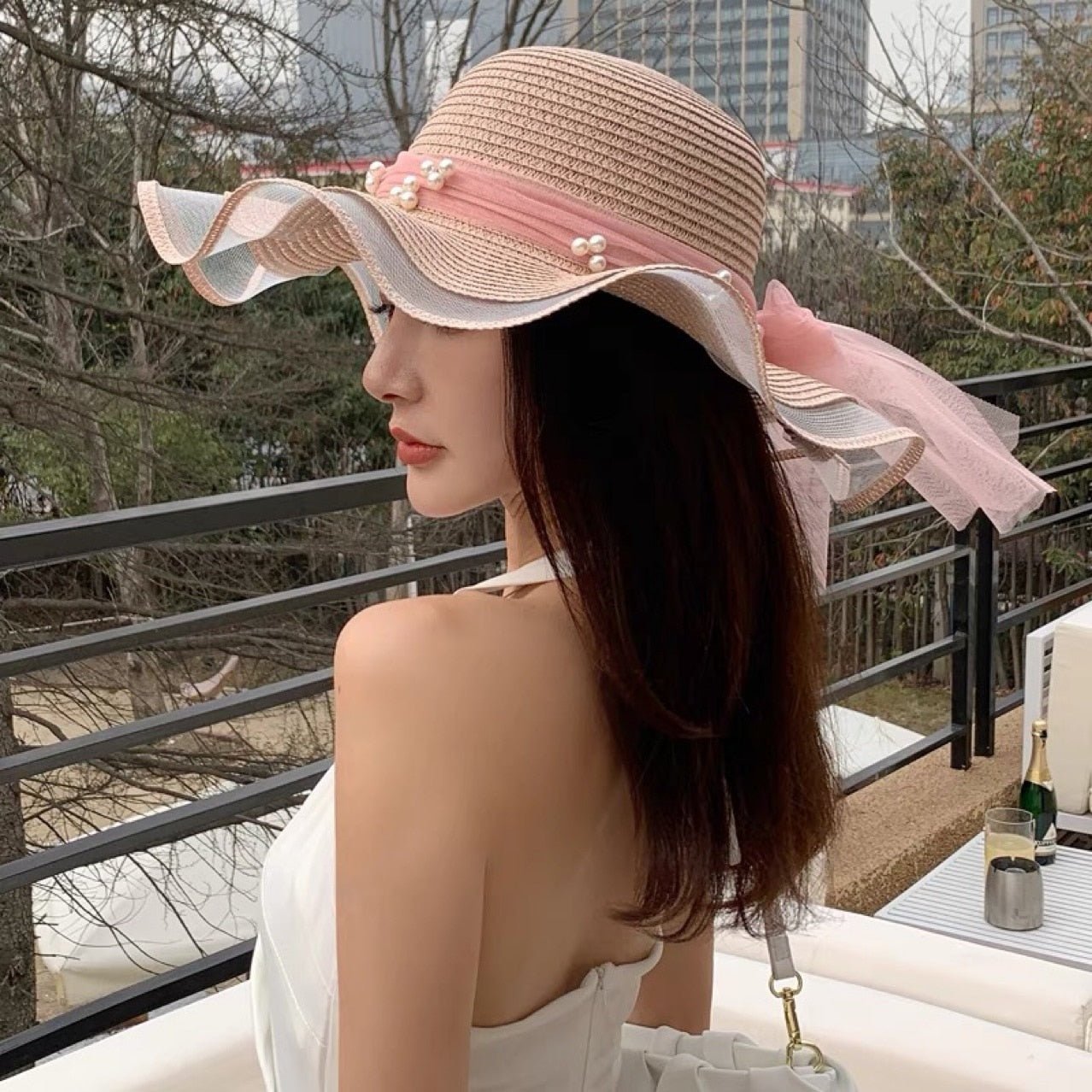 New Korean Style Gauze hat - #shop_nam#SliidzSliidz1005004205779810-Pink-54-58cm