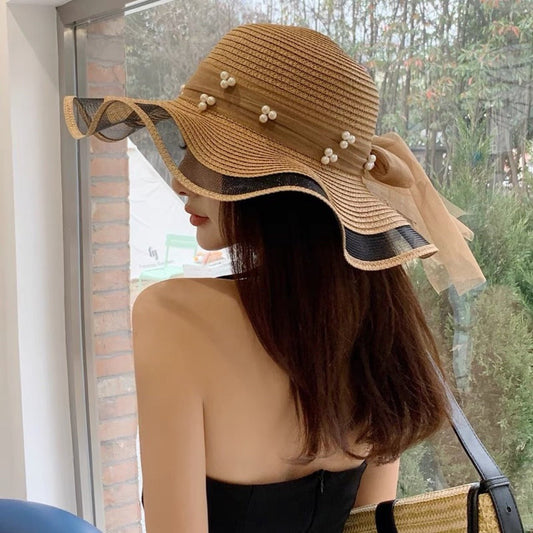 New Korean Style Gauze hat - #shop_nam#SliidzSliidz1005004205779810-Khaki-54-58cm