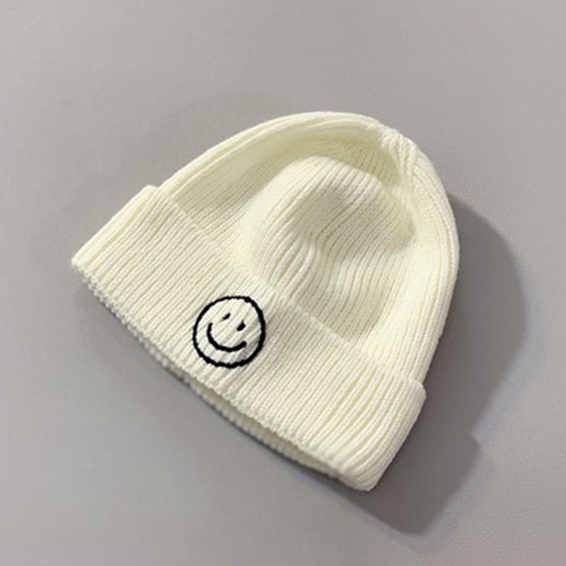 Unisex Baby Smiley Face Autumn Beanie - #shop_nam#