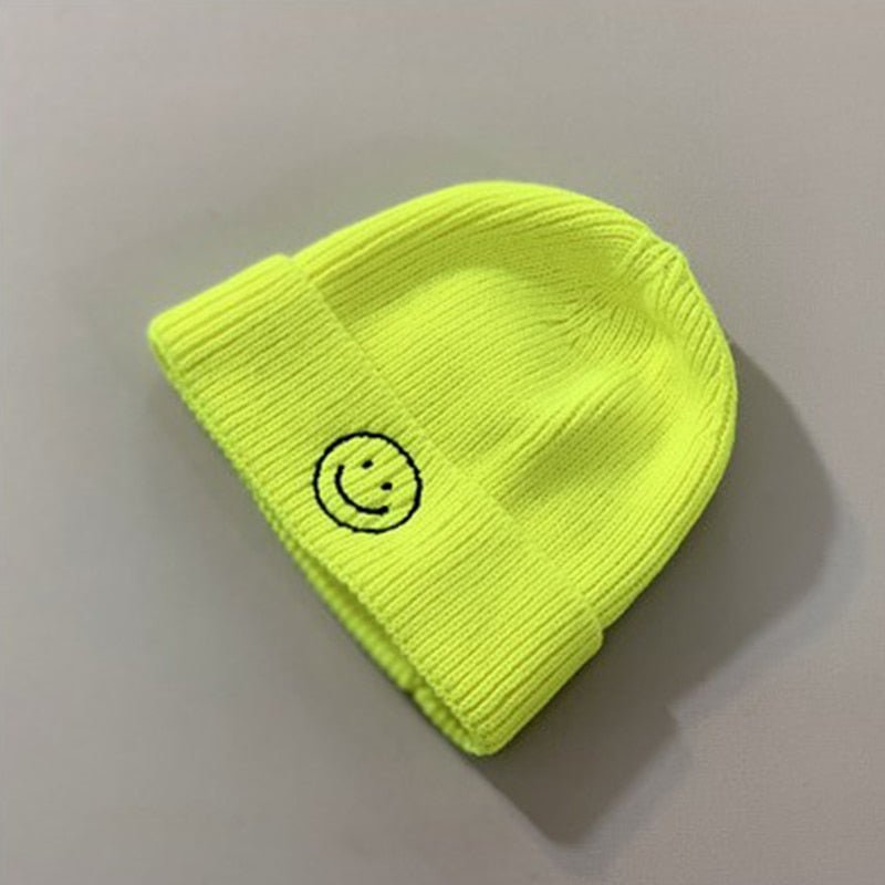 Unisex Baby Smiley Face Autumn Beanie - #shop_nam#