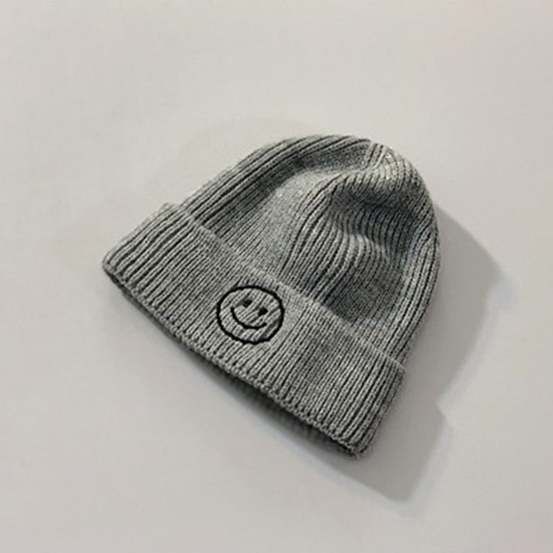 Unisex Baby Smiley Face Autumn Beanie - #shop_nam#