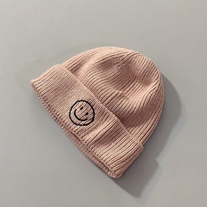 Unisex Baby Smiley Face Autumn Beanie - #shop_nam#