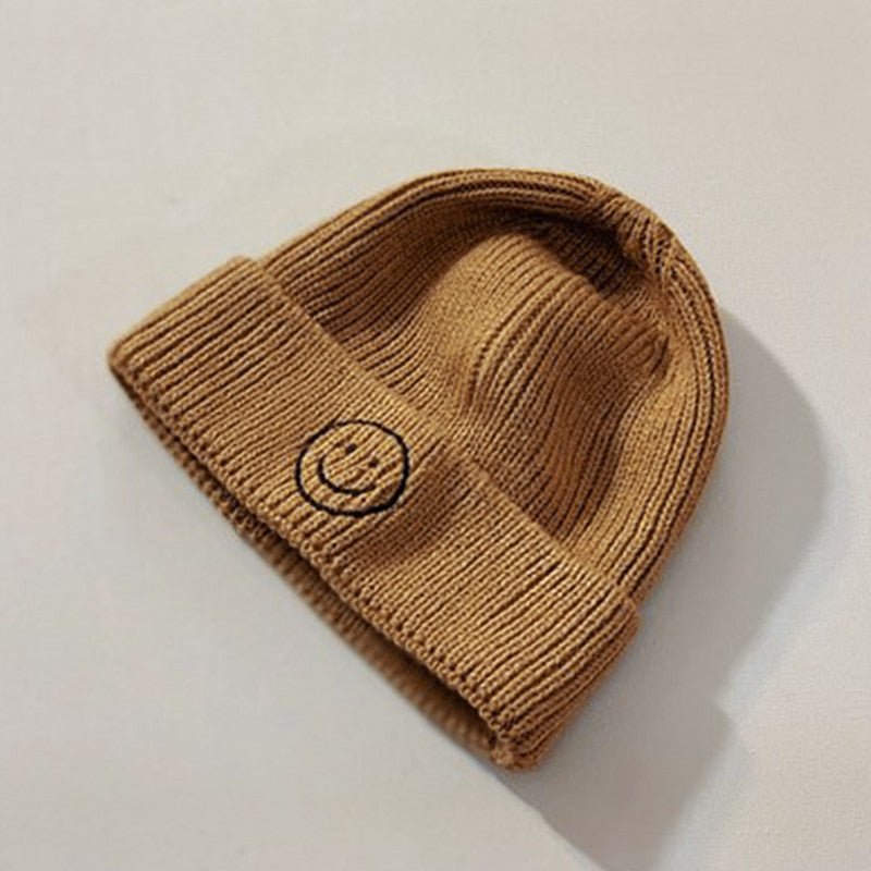 Unisex Baby Smiley Face Autumn Beanie - #shop_nam#