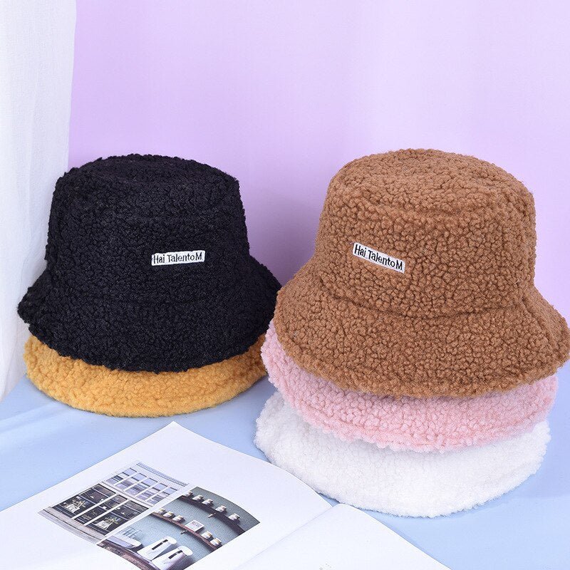 Women Winter Fluffy Bucket Hat - #shop_nam#